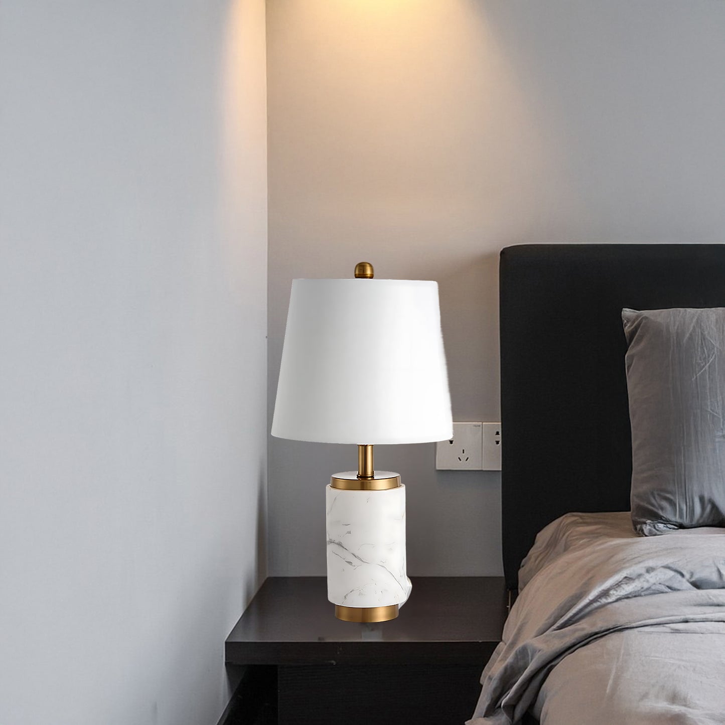 Joan Marble Modern Metal Table Lamp