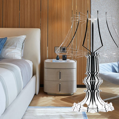 Josephine Table & Modern Metal Floor Lamp