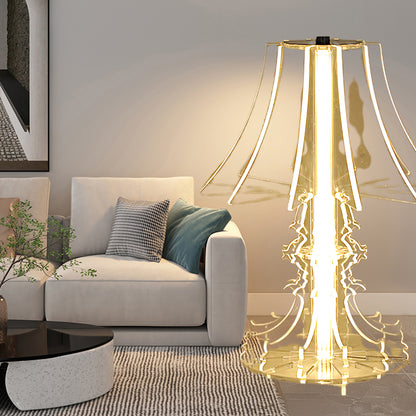 Josephine Table & Modern Metal Floor Lamp