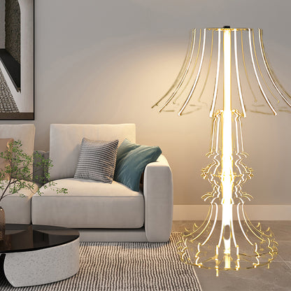 Josephine Table & Modern Metal Floor Lamp