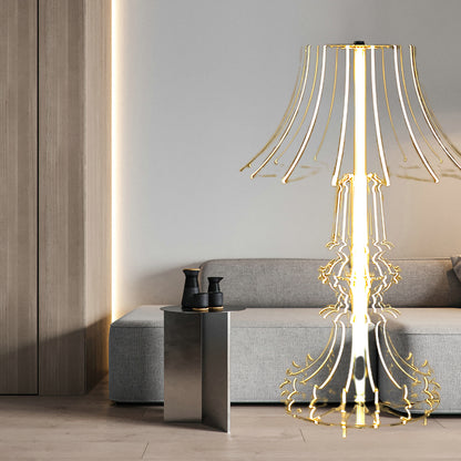 Josephine Table & Modern Metal Floor Lamp