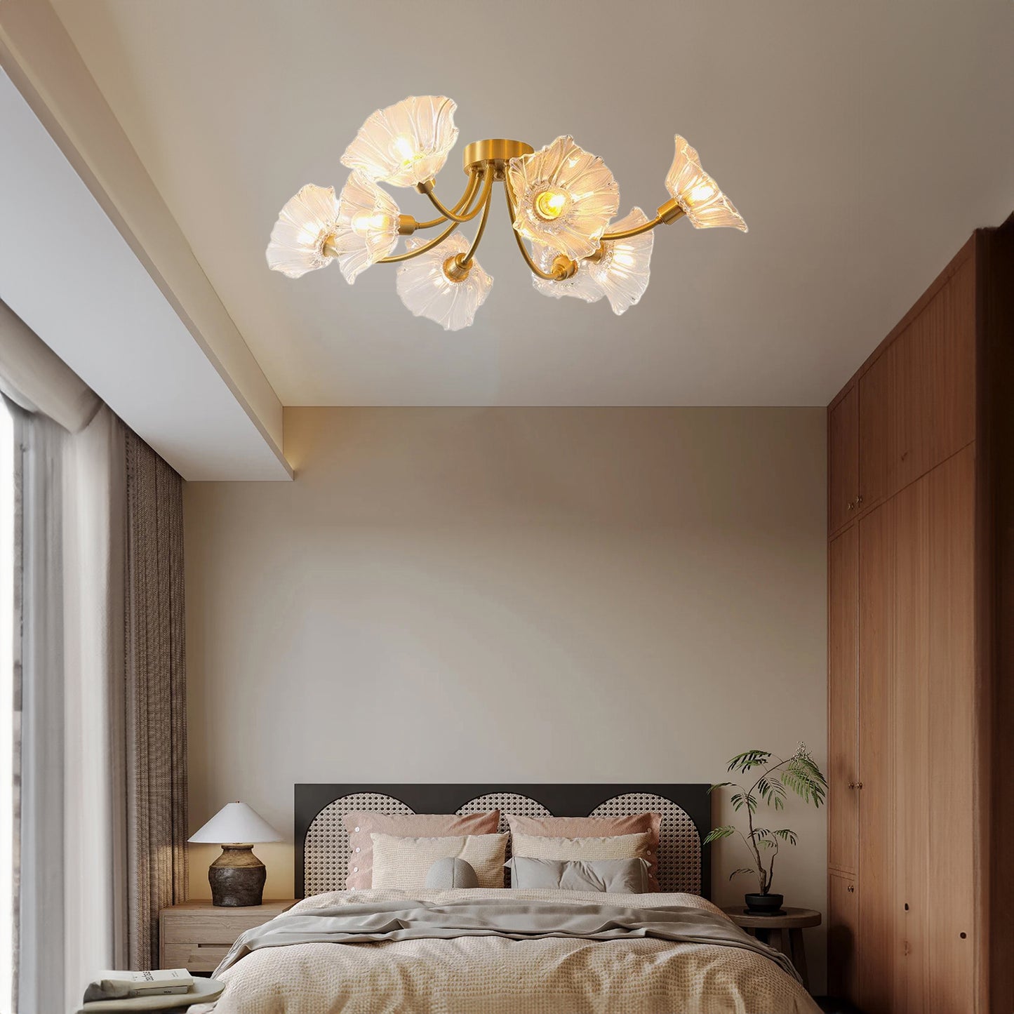 Kalin Flower Modern Crystal Ceiling Lamp