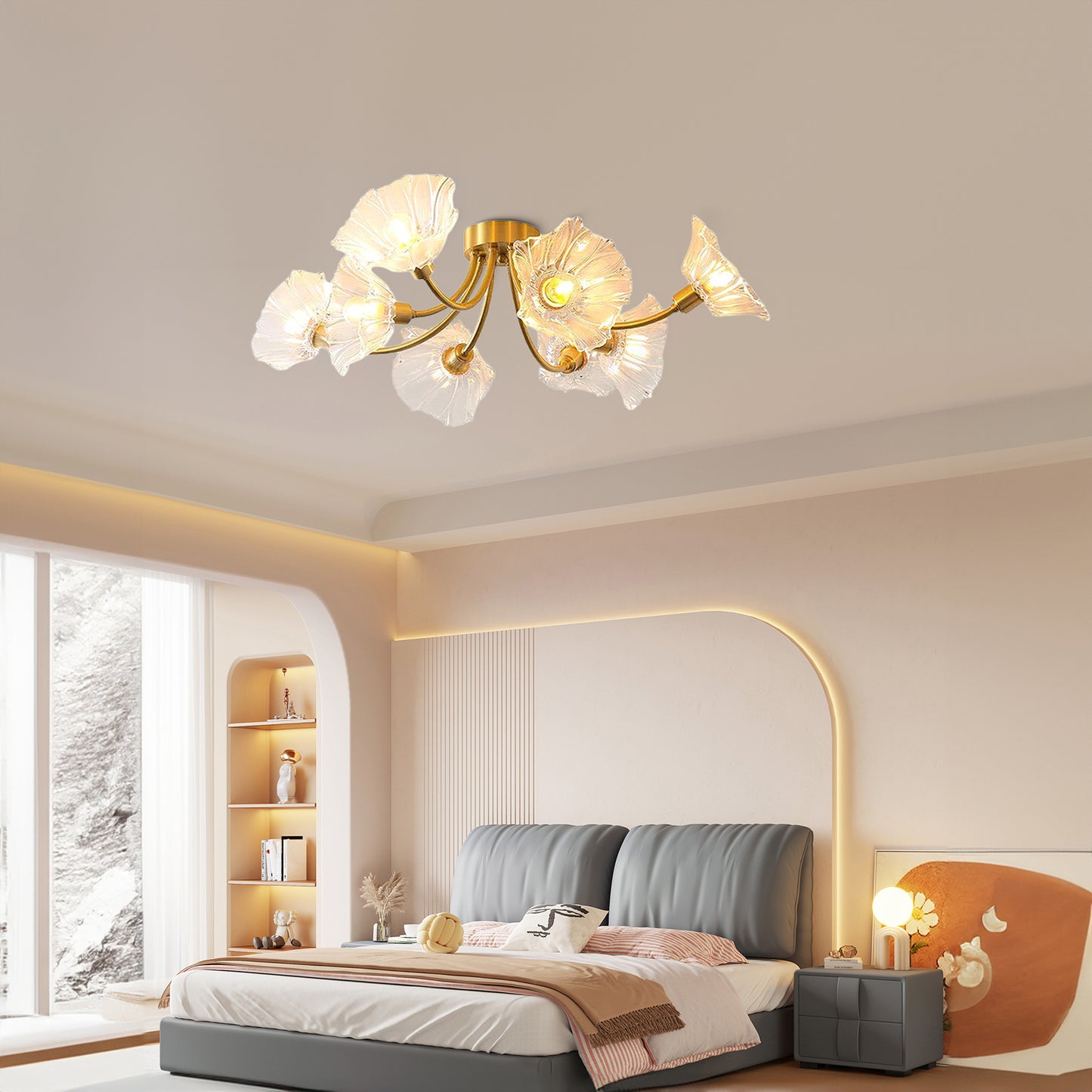 Kalin Flower Modern Crystal Ceiling Lamp