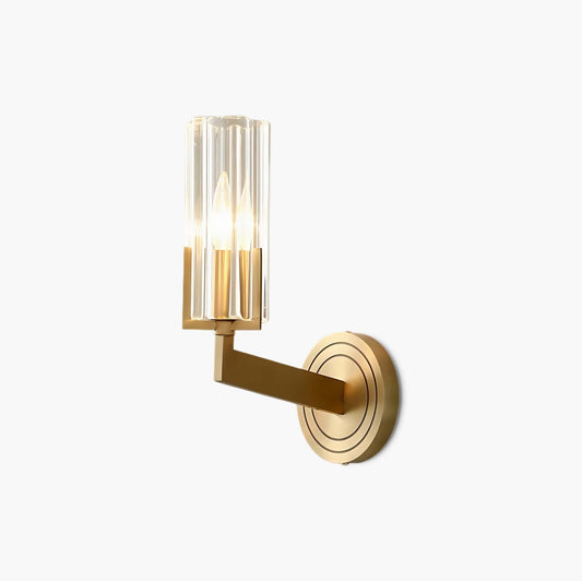 Kayla Brass Modern Crystal Wall Lamp