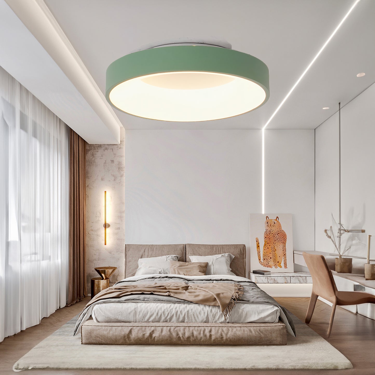 Keno Contemporary Metal Ceiling Lamp