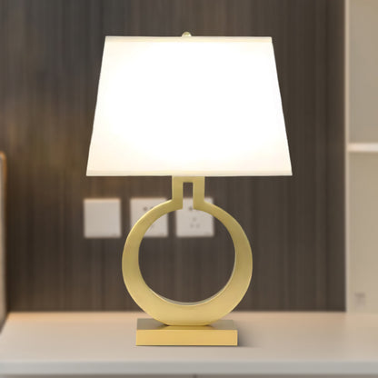 Keyhole Ring Eclectic Metal Table Lamp