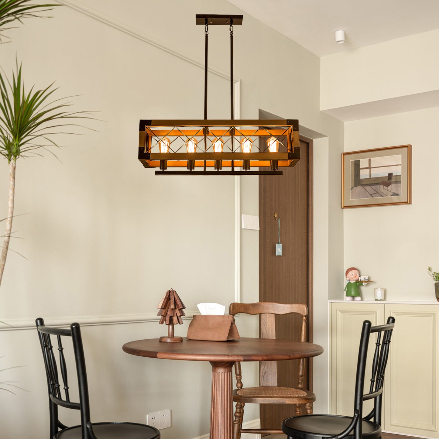 Kitchen Island Rectangle Modern Metal Chandelier