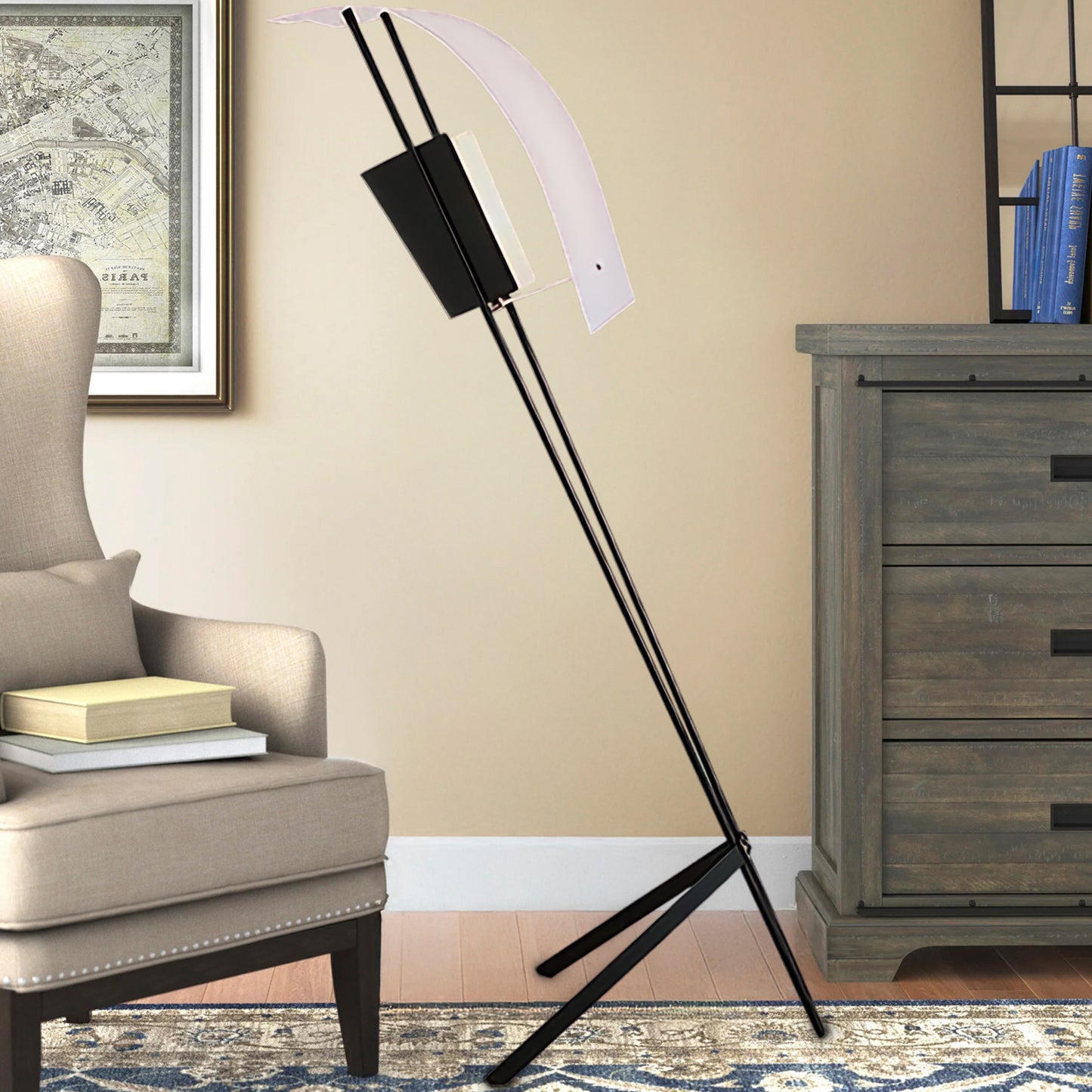 Kite Eclectic Metal Floor Lamp