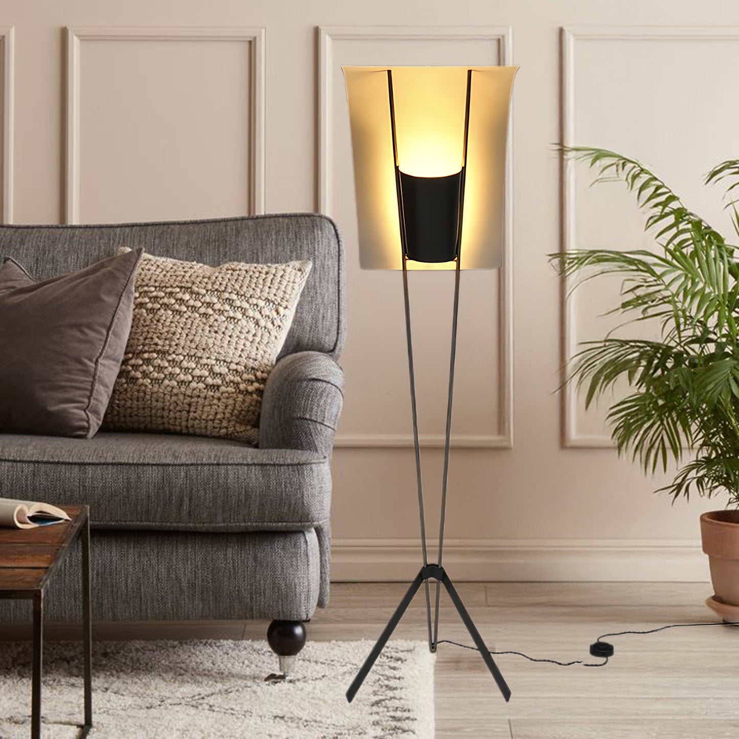 Kite Eclectic Metal Floor Lamp