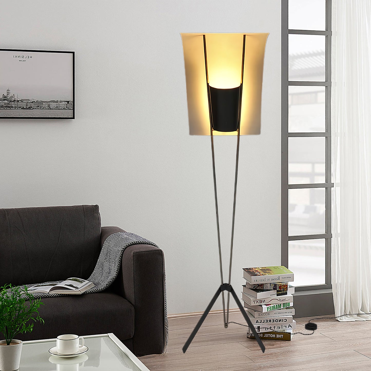 Kite Eclectic Metal Floor Lamp