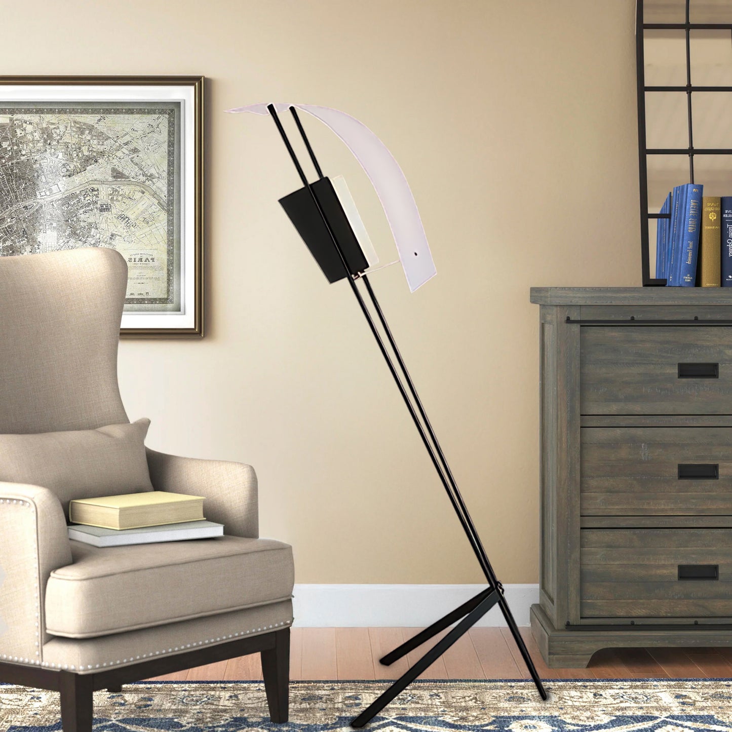 Kite Eclectic Metal Floor Lamp