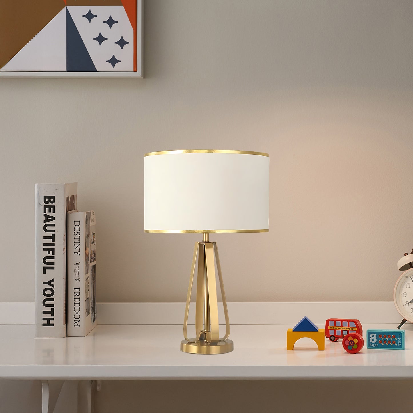 Laila Eclectic Metal Table Lamp