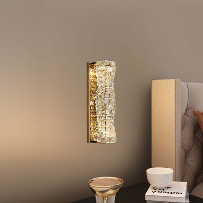 Laminated Crystal Modern Steel Wall Light