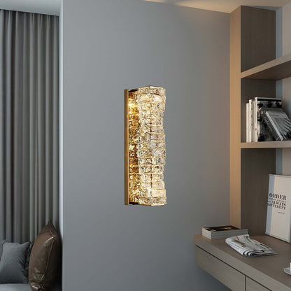 Laminated Crystal Modern Steel Wall Light