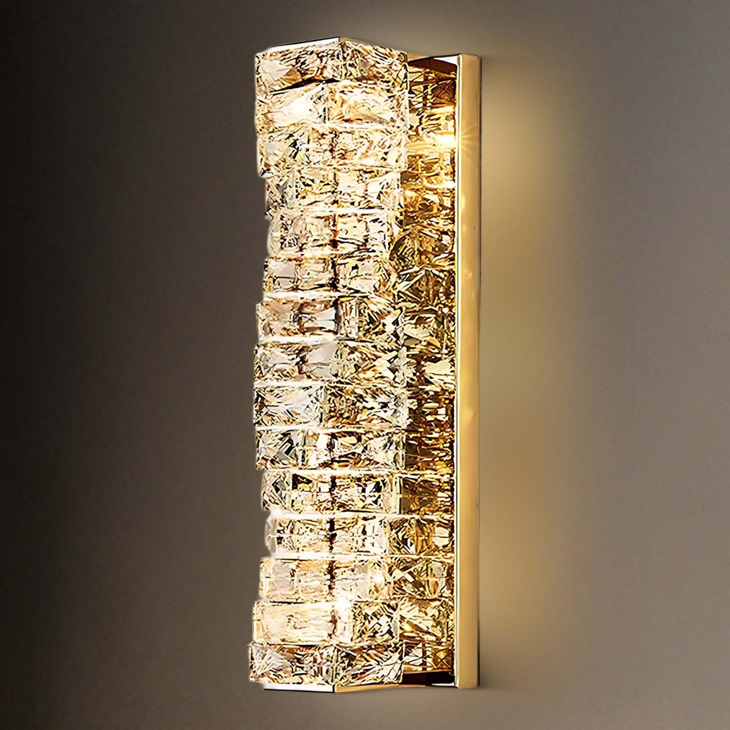 Laminated Crystal Modern Steel Wall Light