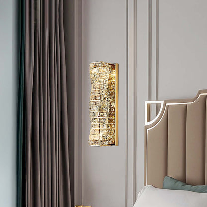 Laminated Crystal Modern Steel Wall Light