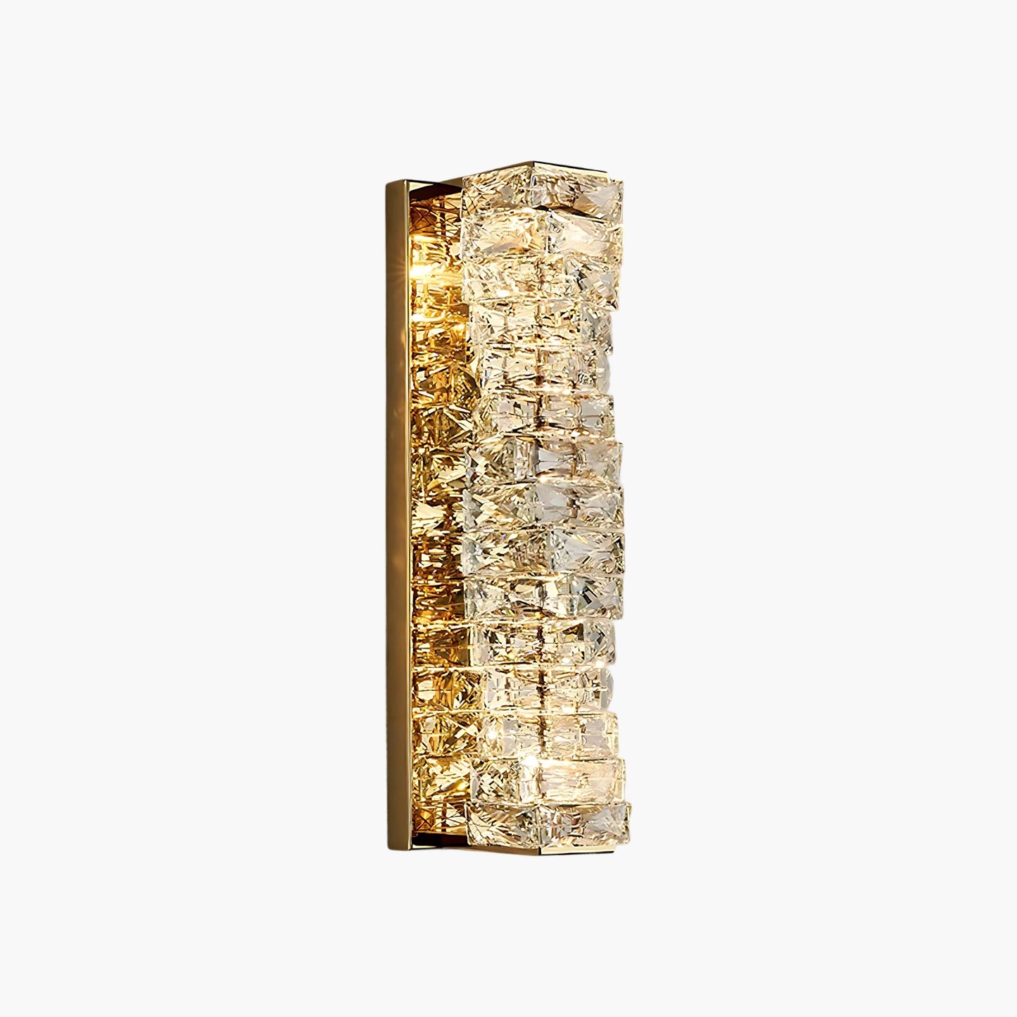 Laminated Crystal Modern Steel Wall Light