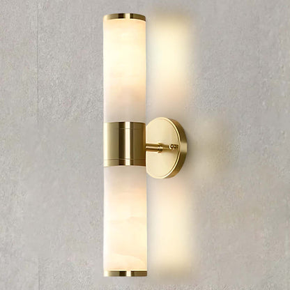 Lampatron Alabaster Art deco Metal Wall Lamp