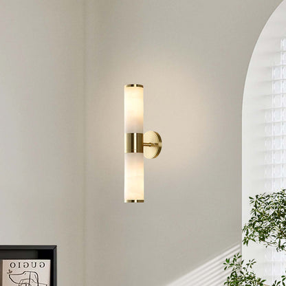 Lampatron Alabaster Art deco Metal Wall Lamp