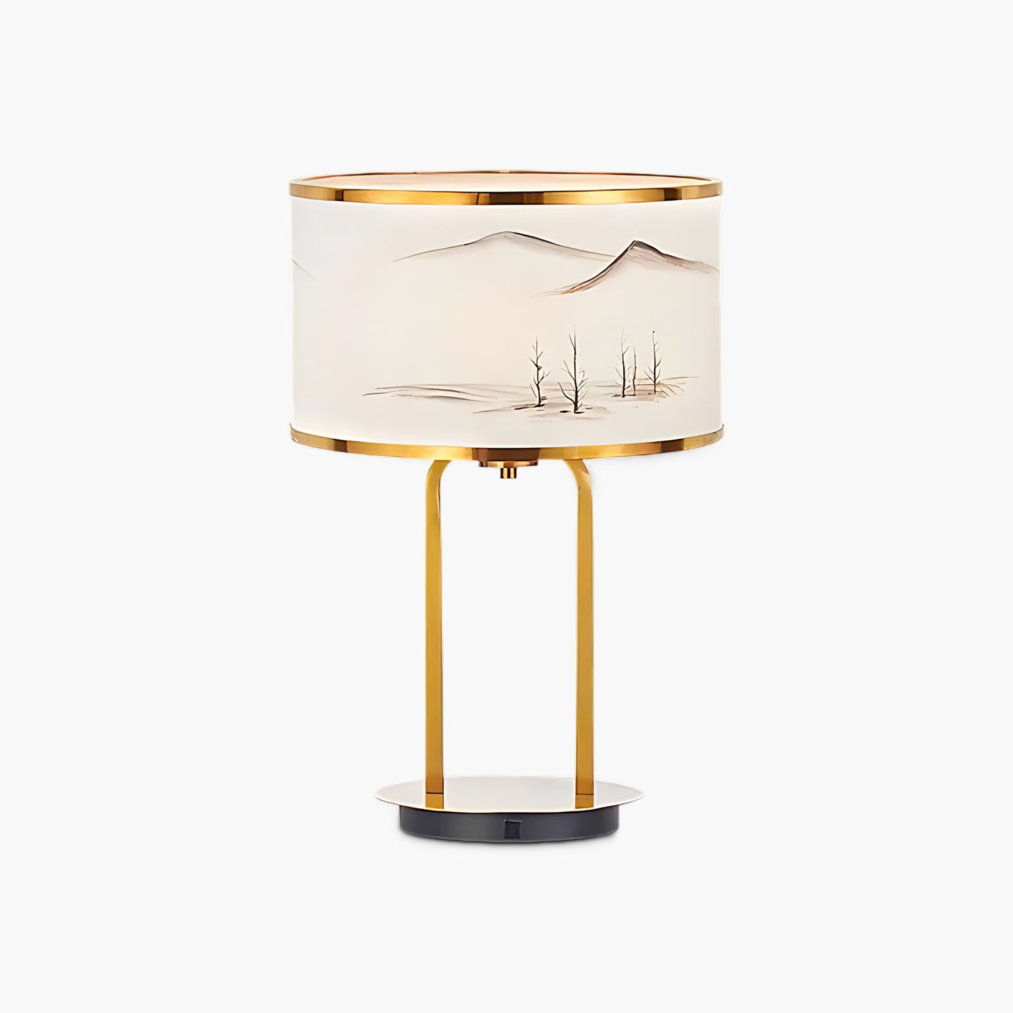 Landscape Painting Minimalist Metal Table Lamp