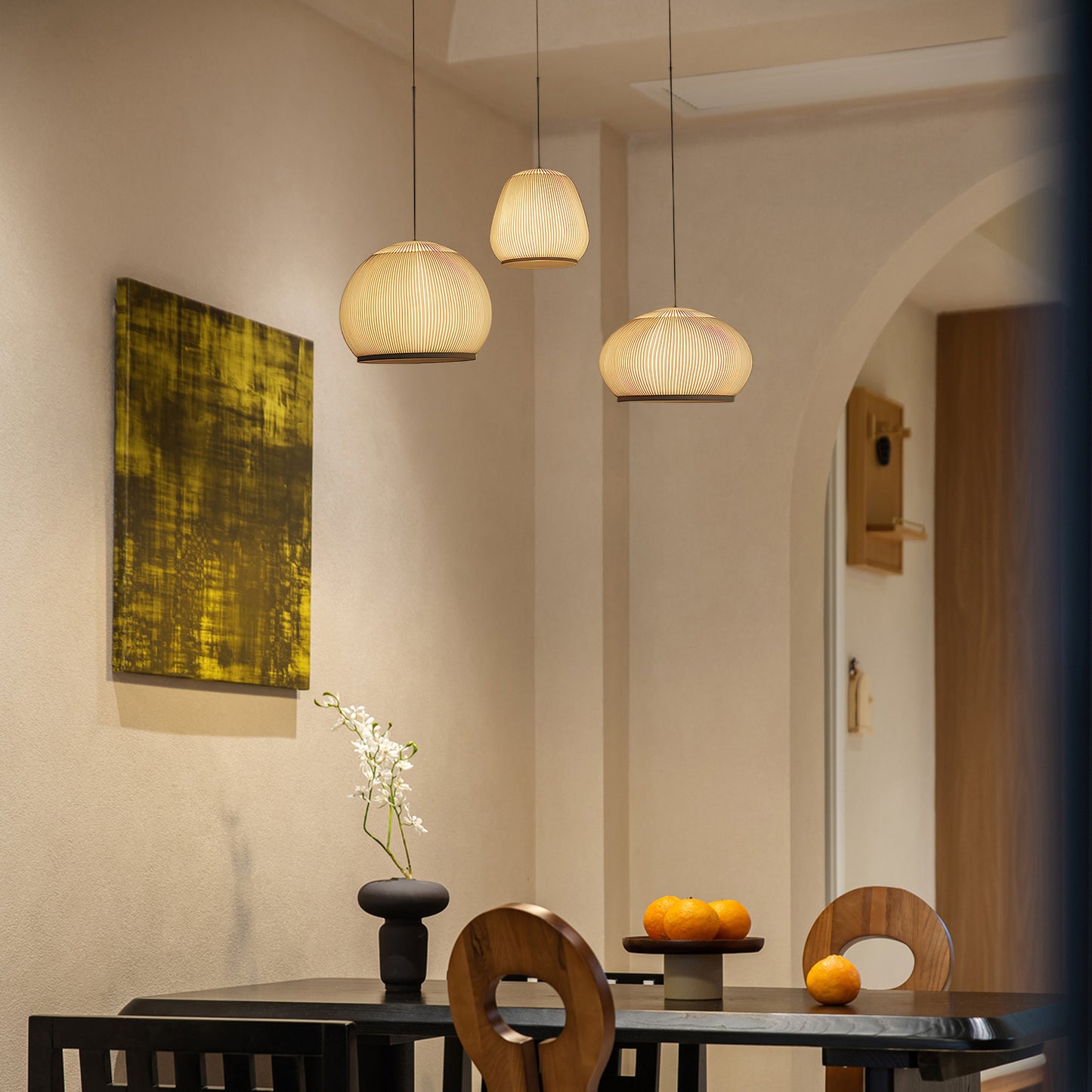 Lantern Knit Traditional Steel Pendant Lamp