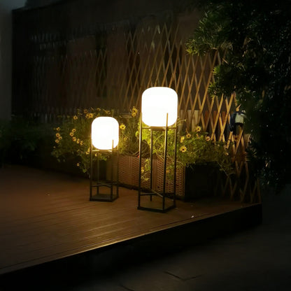 Lantern Outdoor Luxury Crystal Floor Lamp