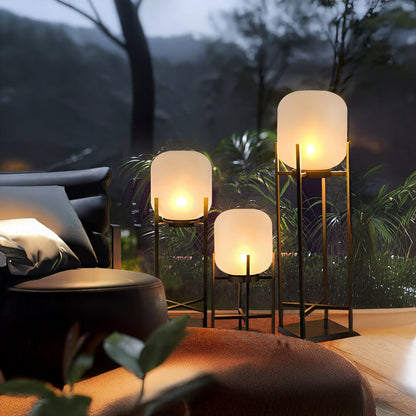 Lantern Outdoor Luxury Crystal Floor Lamp