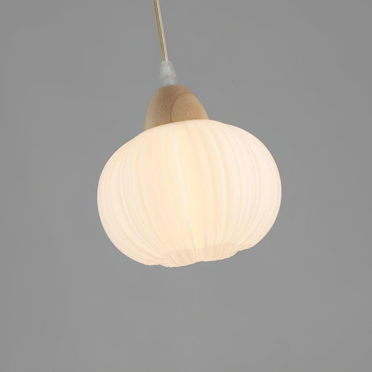 Large Flower Bag Modern Wood Pendant Lamp