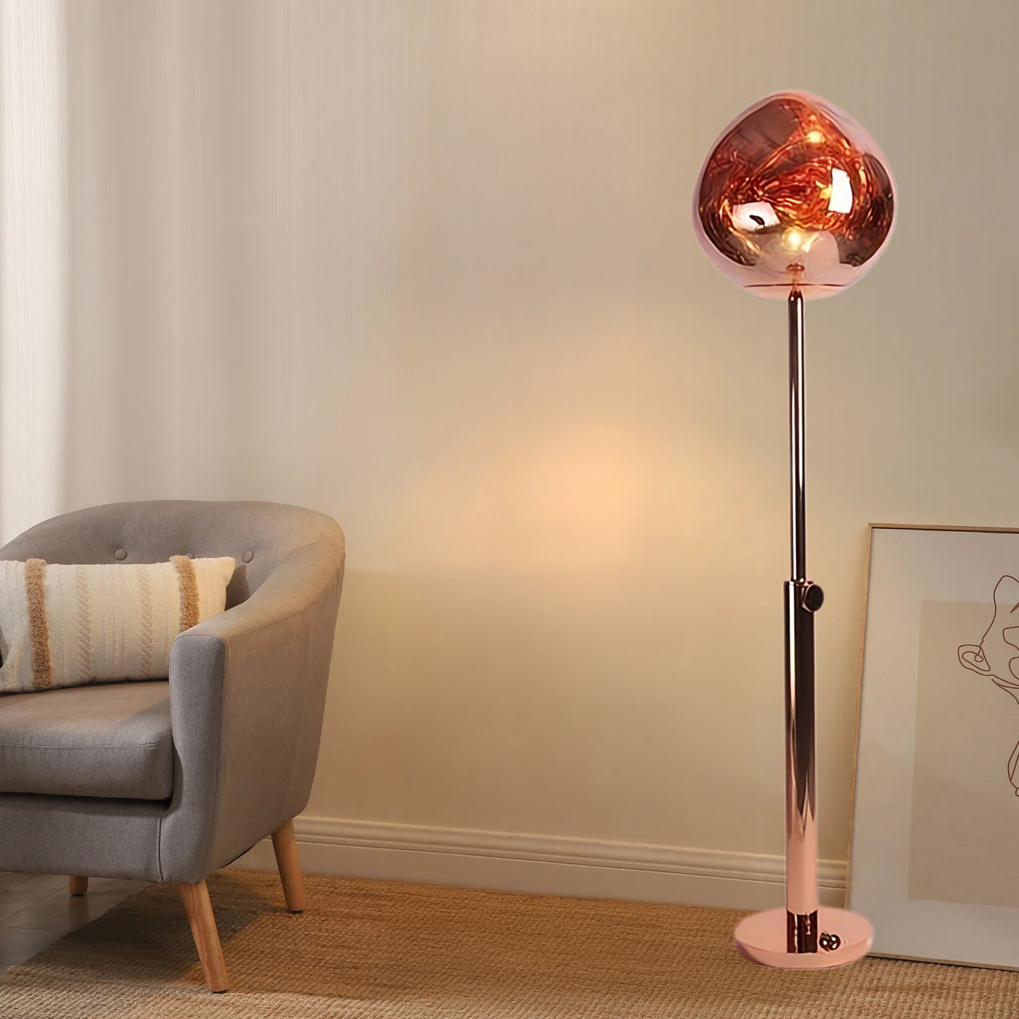 Lava Art Minimalist Crystal Floor Lamp