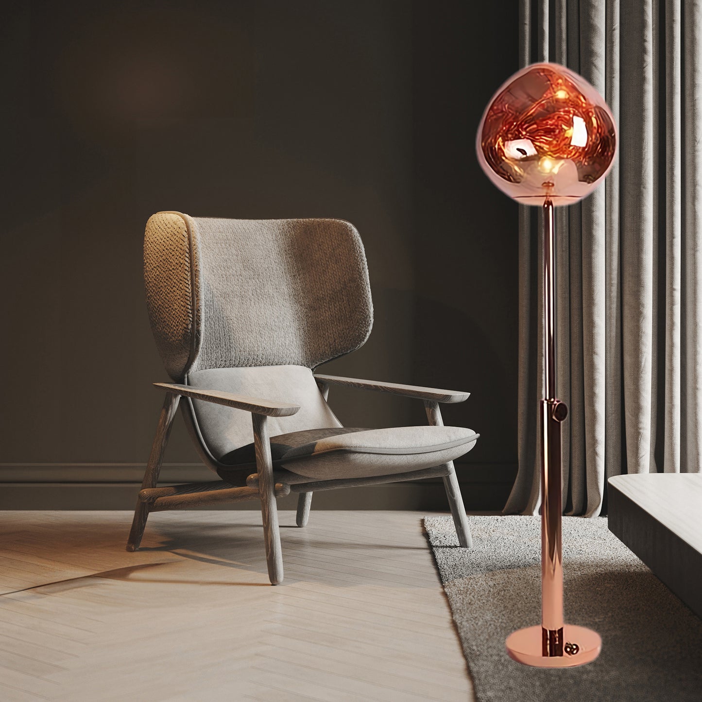 Lava Art Minimalist Crystal Floor Lamp