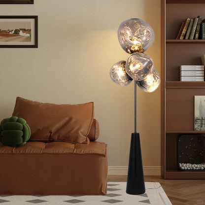 Lava Column Eclectic Crystal Floor Lamp