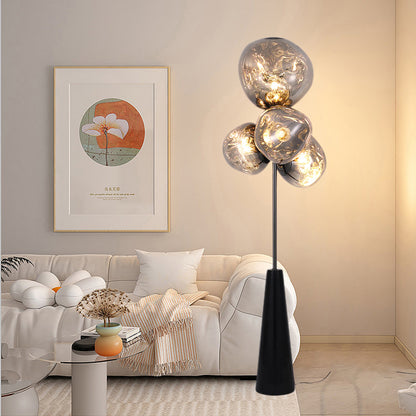 Lava Column Eclectic Crystal Floor Lamp