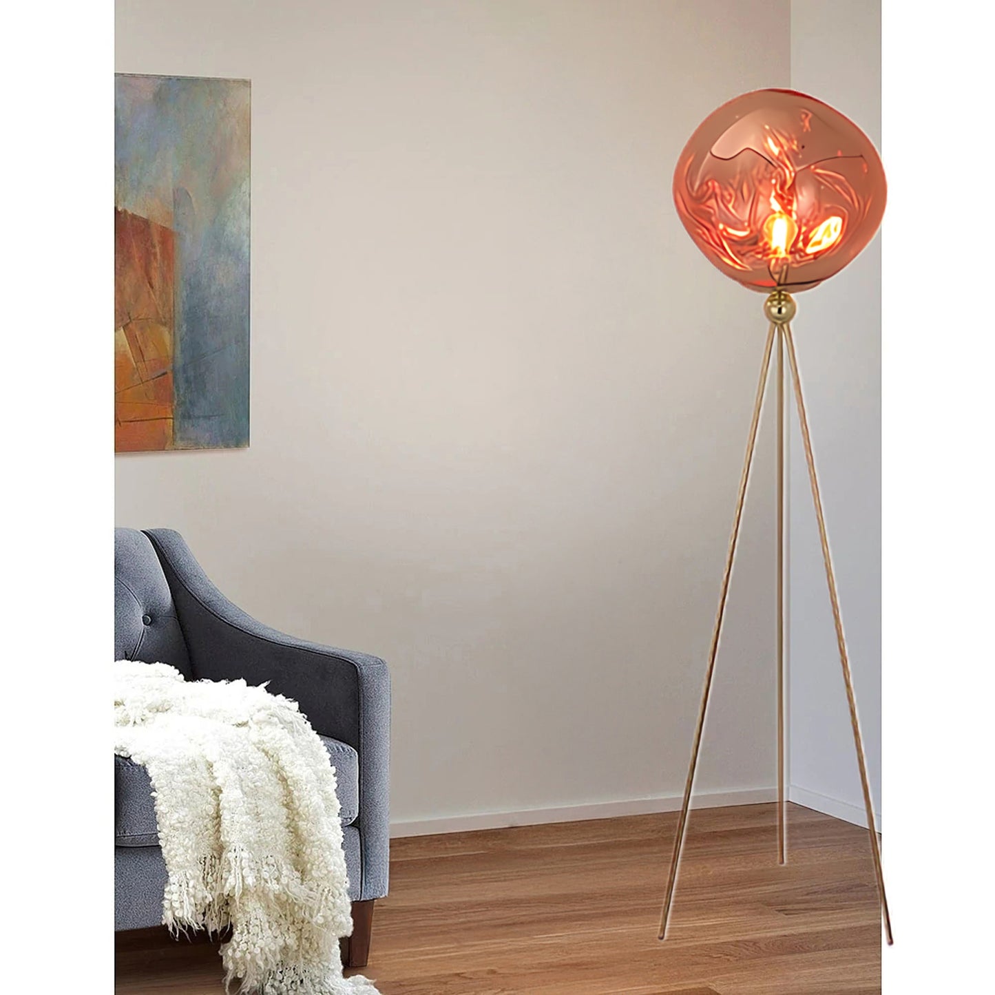 Lava Tripod Rock Eclectic Crystal Floor Lamp