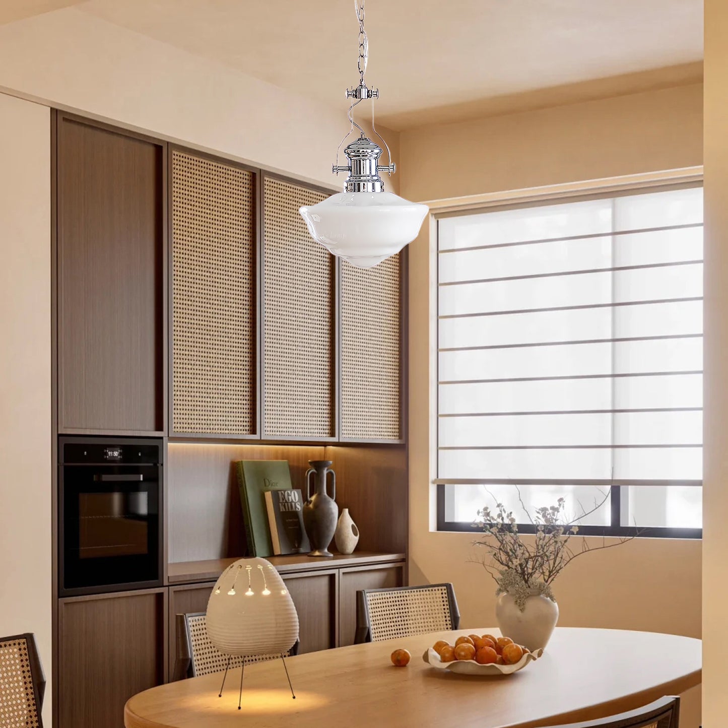 Lavagna Schoolhouse Modern Crystal Pendant Light