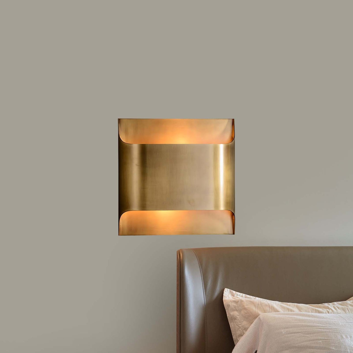 Leclerc Art Deco Brass Wall Lamp