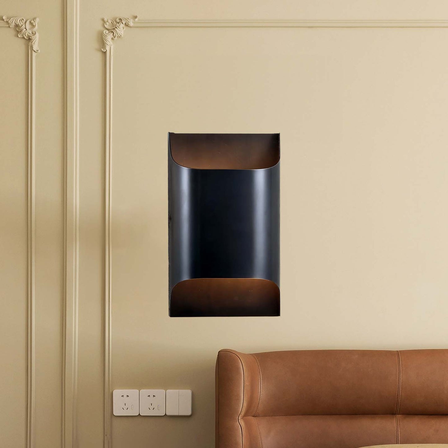 Leclerc Art Deco Brass Wall Lamp