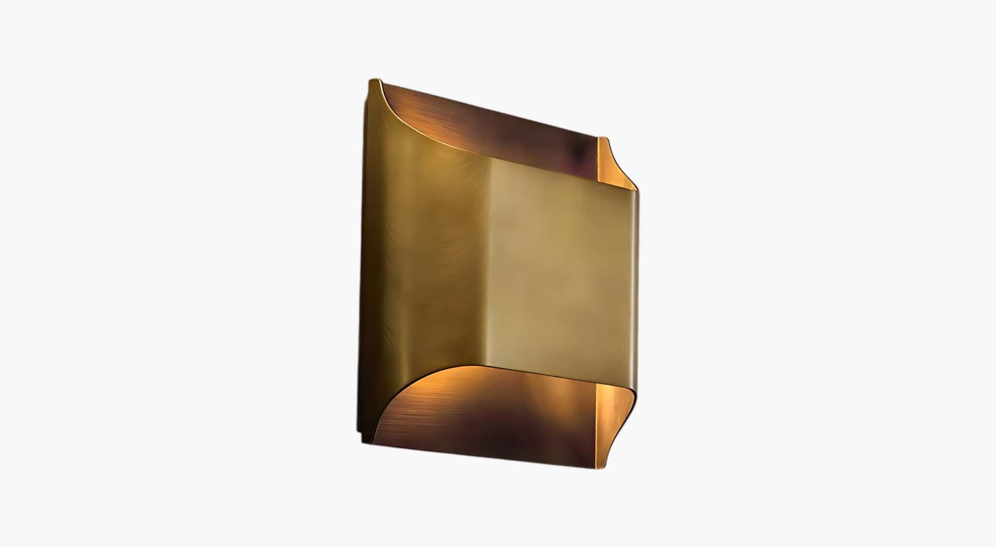 Leclerc Art Deco Brass Wall Lamp