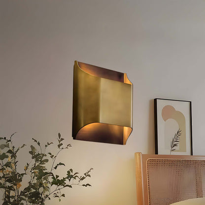 Leclerc Art Deco Brass Wall Lamp