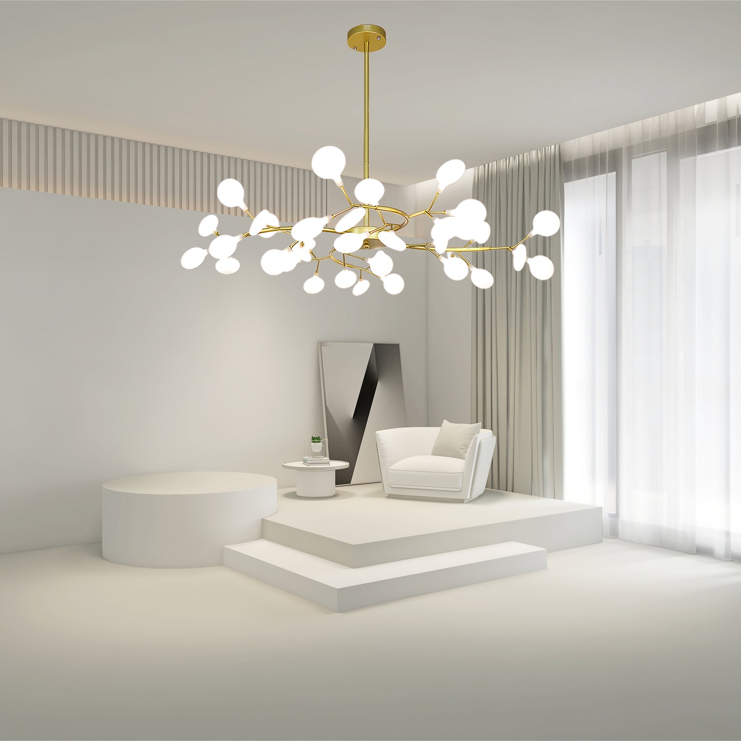 LED Firefly Sputnik Modern Metal Chandelier