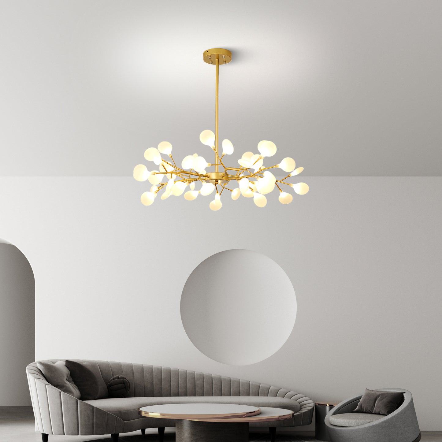 LED Firefly Sputnik Modern Metal Chandelier