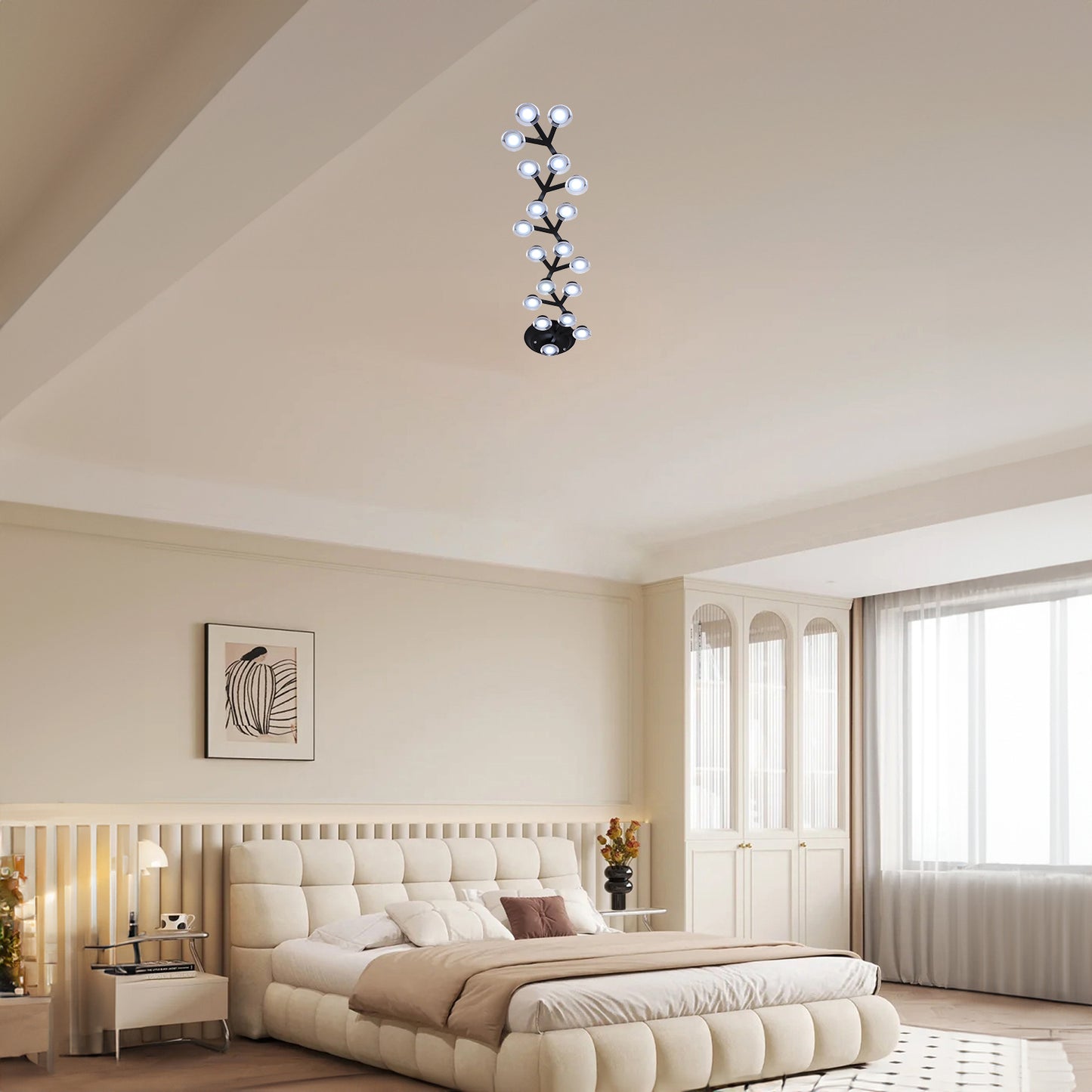 LED Net Eclectic Metal Ceiling Lamp