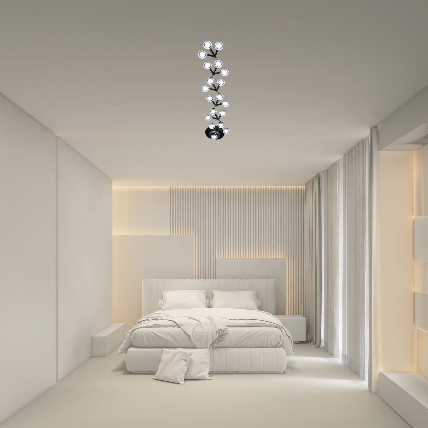 LED Net Eclectic Metal Ceiling Lamp