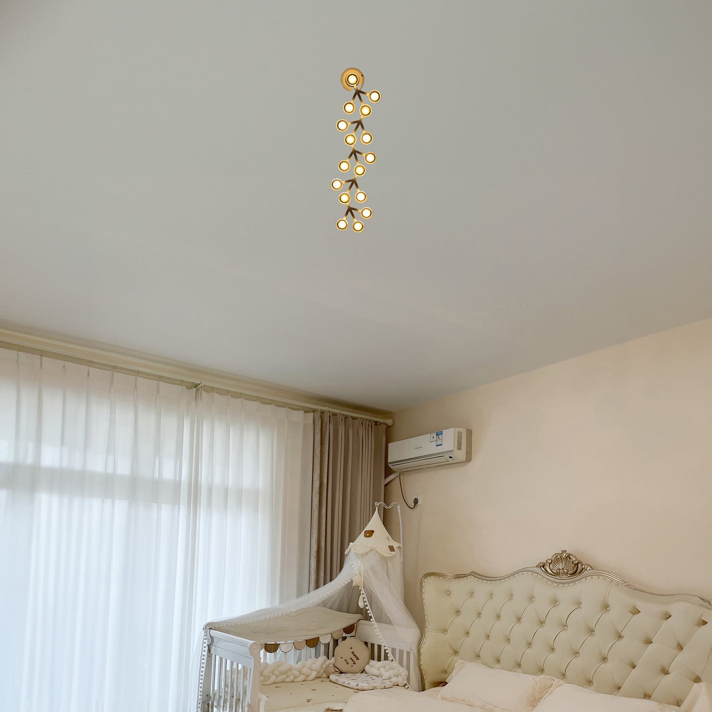 LED Net Eclectic Metal Ceiling Lamp