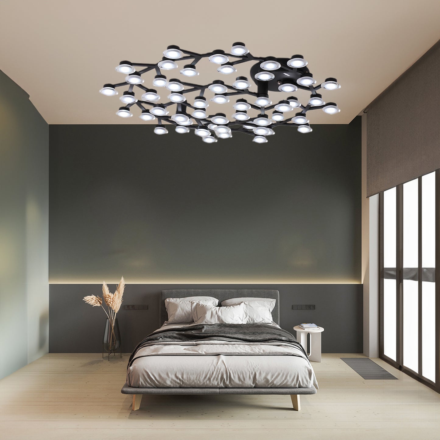 LED Net Eclectic Metal Ceiling Lamp