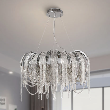 Length Chains Contemporary Metal Chandelier