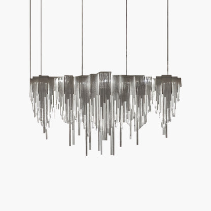 Length Chains Contemporary Metal Chandelier