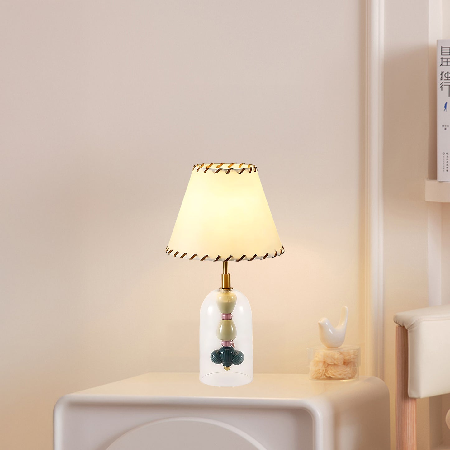 Lenny Bedside Eclectic Crystal Table Lamp