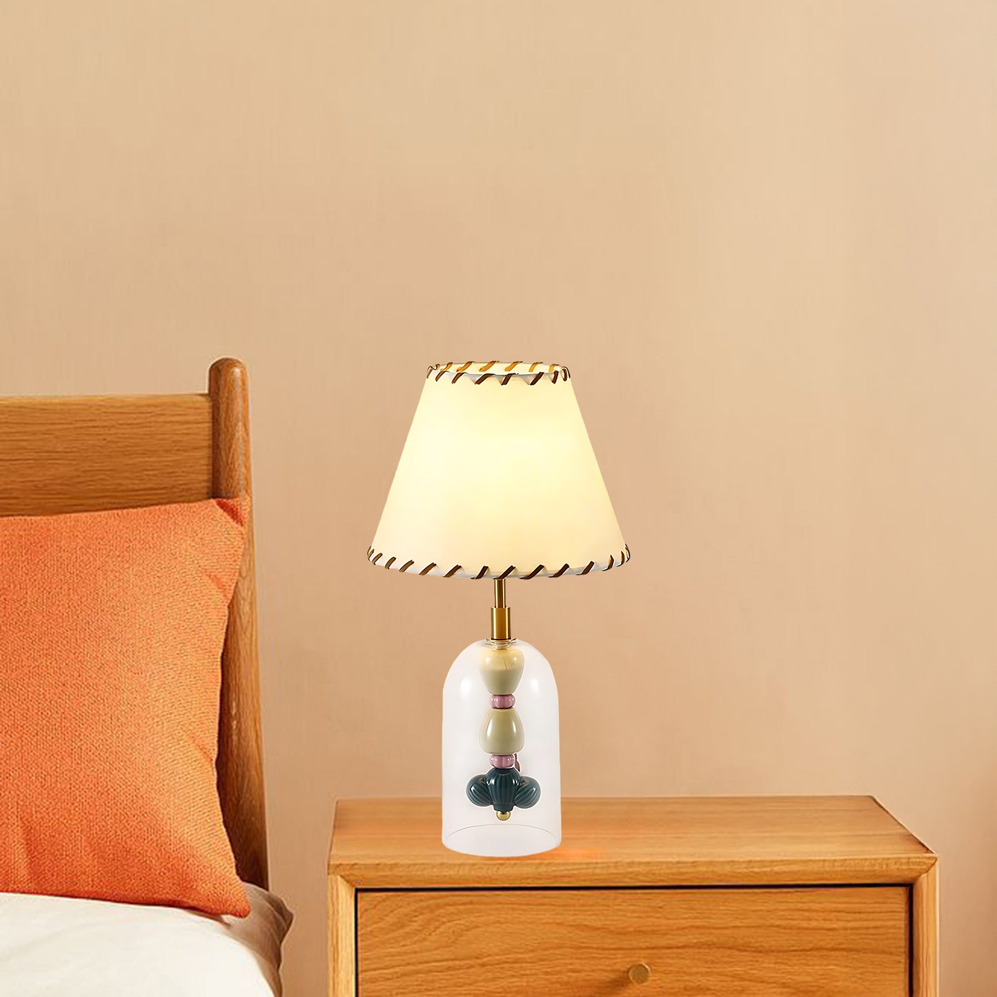 Lenny Bedside Eclectic Crystal Table Lamp