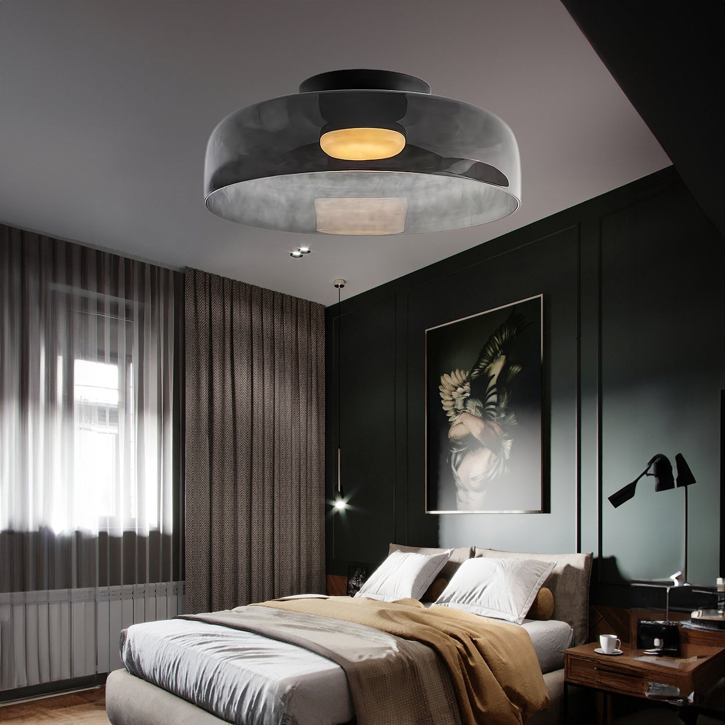 Levels Eclectic Crystal Ceiling Light