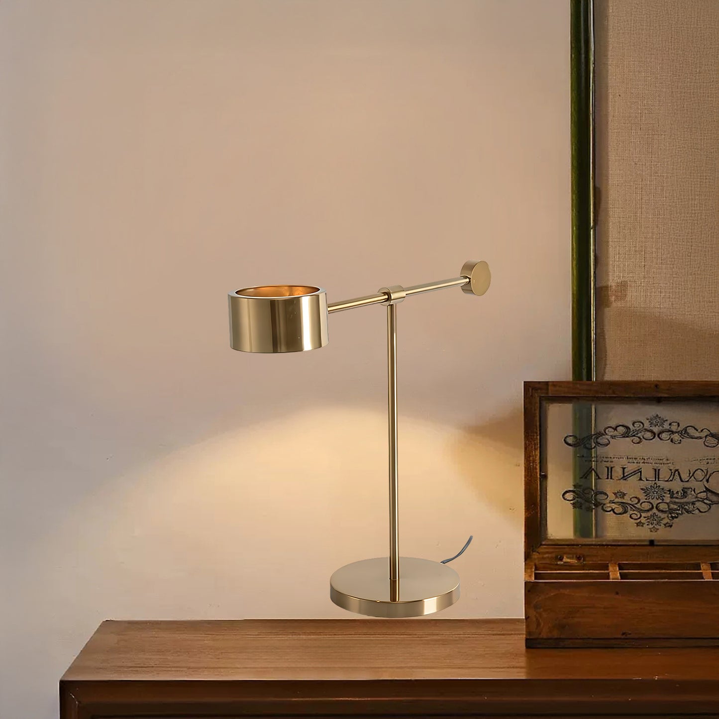 Lever Office Eclectic Metal Table Light